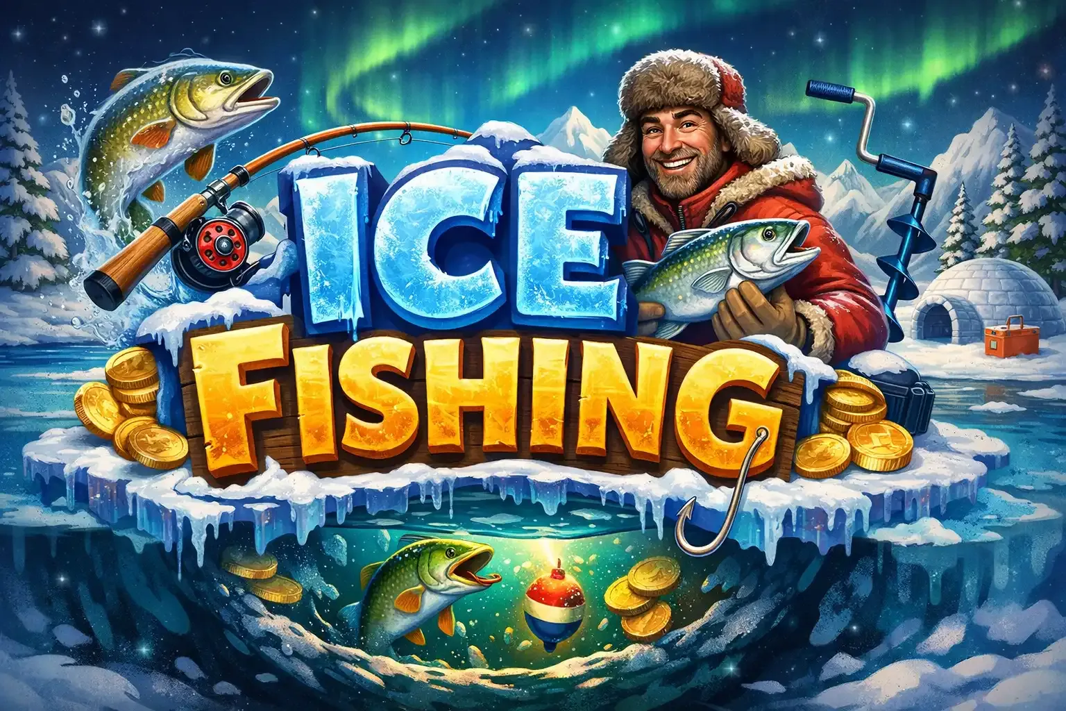 Ice Fishing স্লটে মৌসুমি অফার